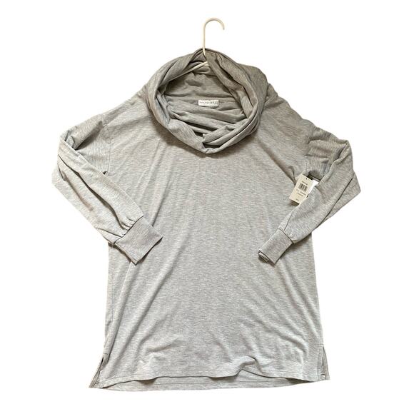 Retrology Womens Gray Cowl Neck Sweater- Size L Long Sleeve Relaxed Fit Pullover - Picture 7 of 9